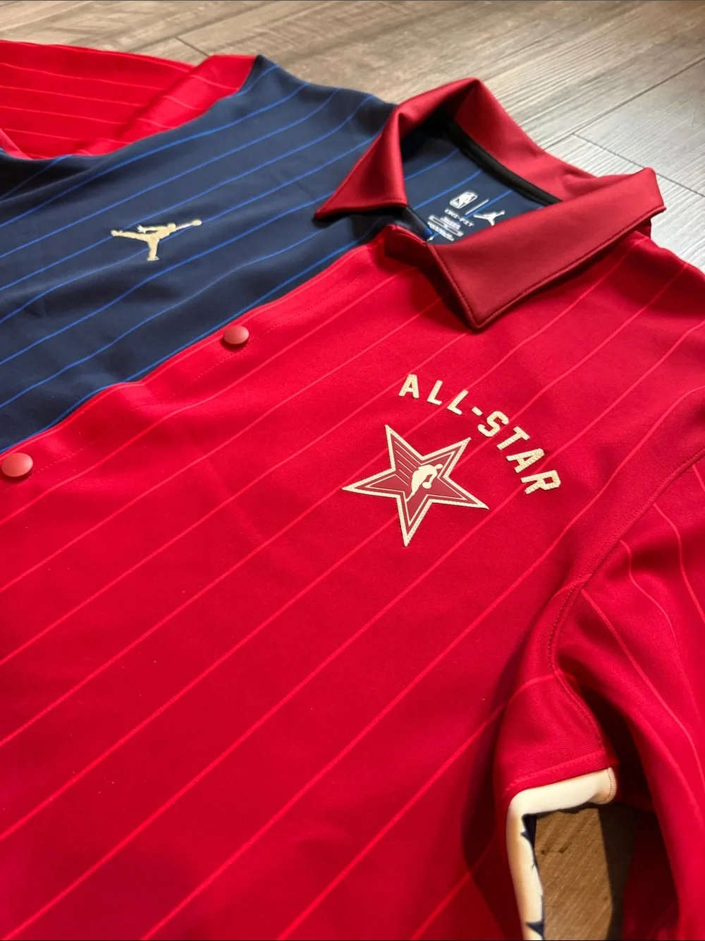 Men's Jordan 2024 NBA All-Star Game Short Sleeve Snap Jacket Shirt XL Tall